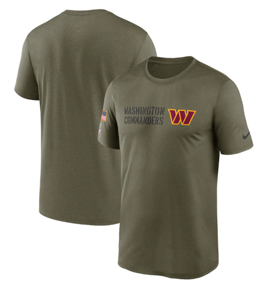 Men's Washington Commanders 2022 Olive Salute to Service Legend Team T-Shirt - Click Image to Close